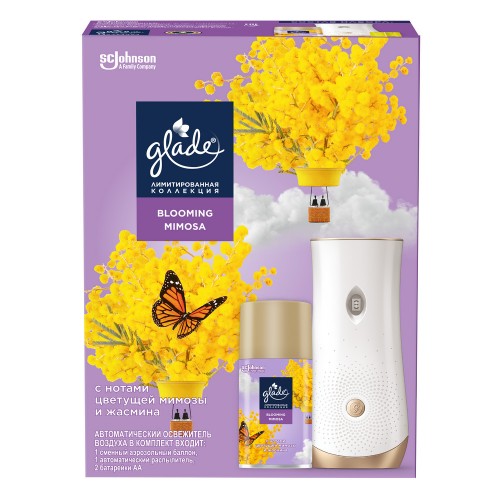 Глейд Automatic КОМПЛЕКТ Освежитель воздуха Blooming Mimosa 269мл Глейд Automatic КОМПЛЕКТ Освежитель воздуха Blooming Mimosa 269мл